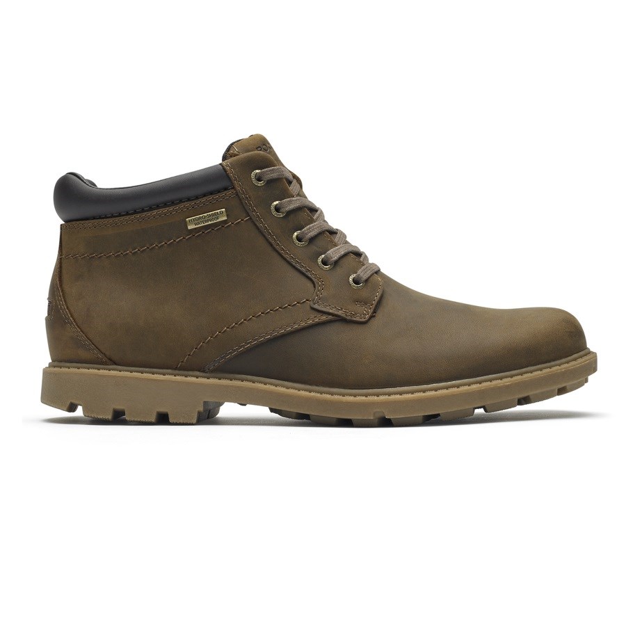 Rockport Boots Philippines Outlets Rugged Bucks Waterproof Mens Dark Brown